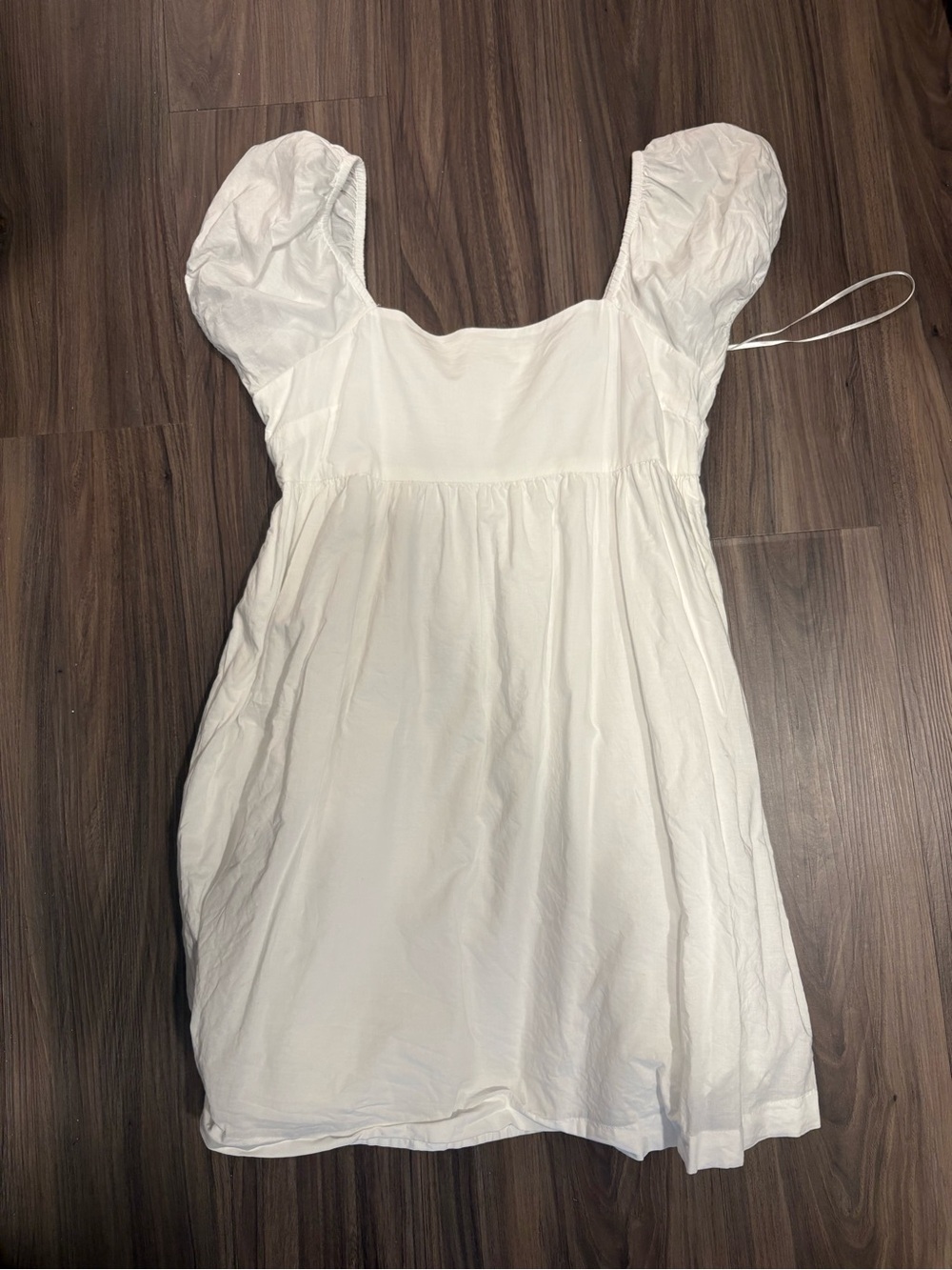 Women’s White Puff-Sleeve babydoll dress from Abound
